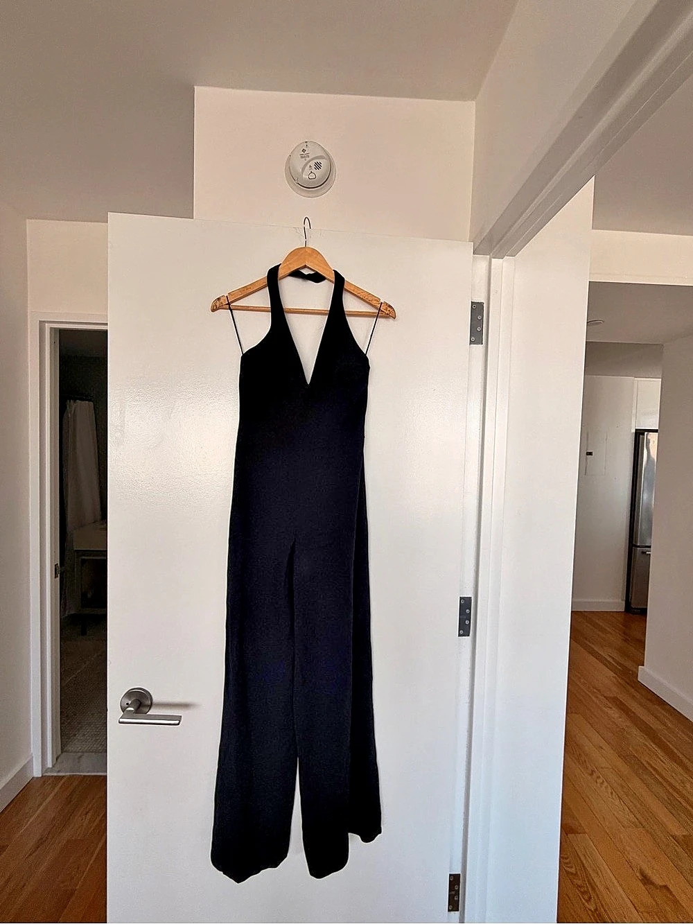 Vintage Paris Black Halter Wide Leg Jumpsuit XXS NWT